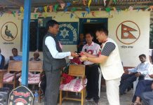 खेल सामाग्री खरिदको लागि एक लाख २० हजार वितरण
