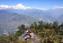 गुनगुनेबाट देखिएको धौलागिरी हिमालः