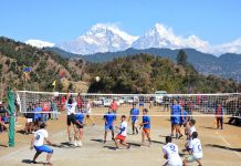 हिमालको काखमा राष्ट्रिय खेल भलिबल