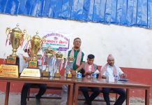 दोस्रो आदर्श कप फुटबल प्रतियोगिताको ट्रफी सार्वजनिक