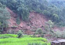 लामाबगरमा पहिरोले तीन घर पुरिए, एकजनाको सकुशल उद्धार